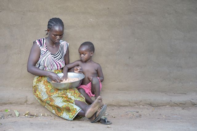 When South Sudan's civil war spread to Malakal in late 2013, Rose Apol fled with her three children, walking through the bush for a month to arrive in Mundri, where she lives with a brother. She has survived thanks to the hospitality of her relatives and food and agricultural tools provided by the Mundri Relief and Development Association, which is supported by the Primate's World Relief and Development Fund.
